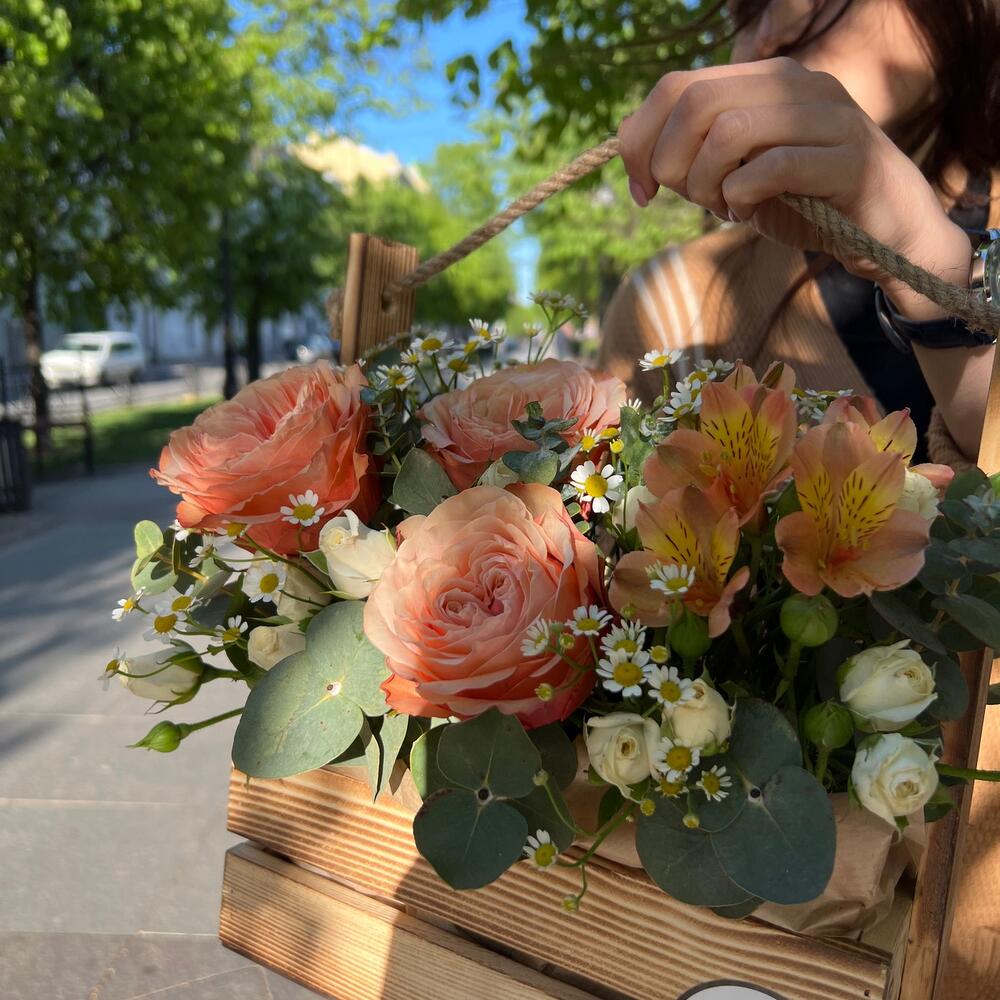 Цветы в ящике